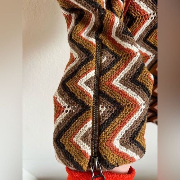 Free People Rhiannon Wool Blend Chevron Dress XS - Picture 5 of 10